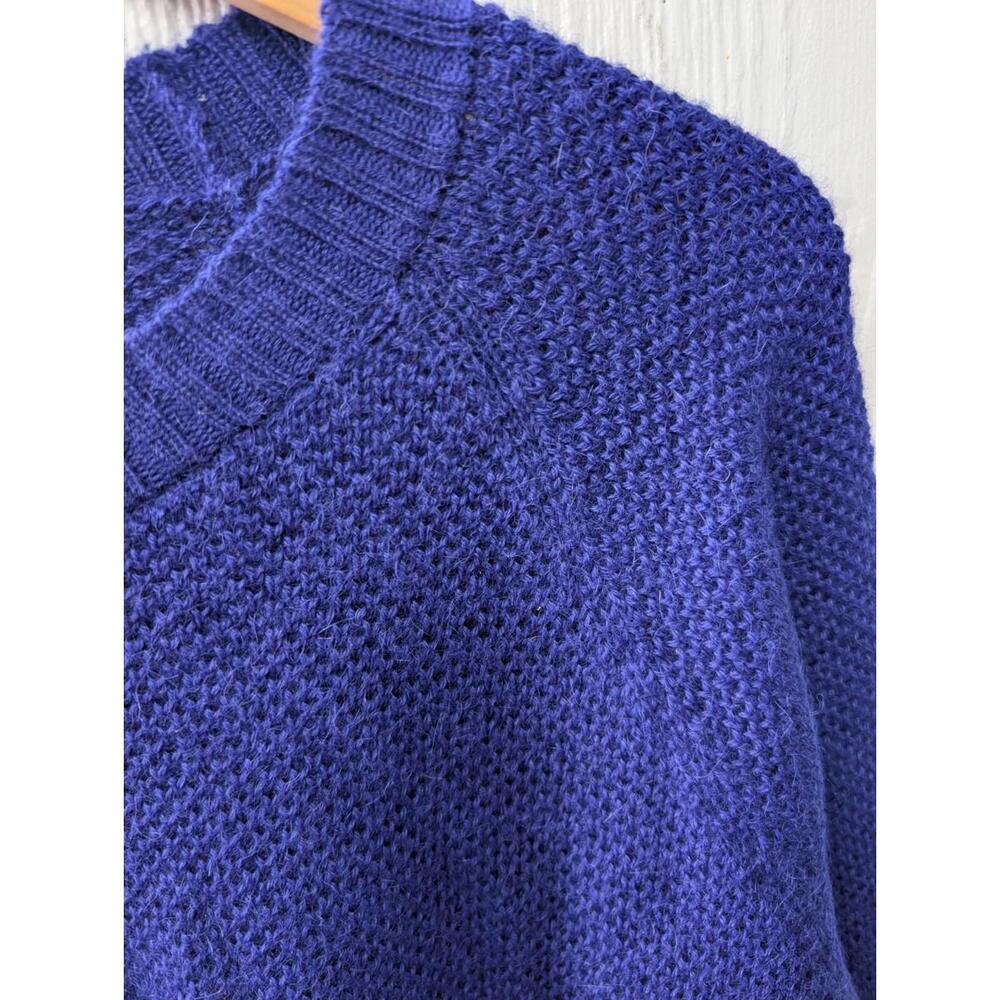 Peruvian Connection 100% Alpaca Blue Knit Sweater Women's Size Large - Picture 5 of 6